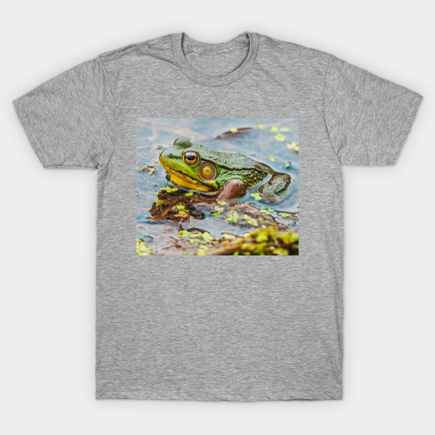 Resting Green Frog Photograph T-Shirt by love-fi